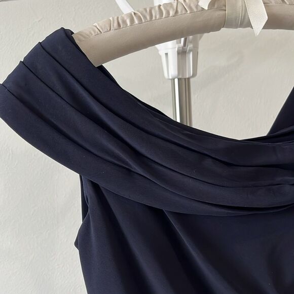 Ieena Mac Duggal 26517 Sleeveless Foldover Off Shoulder Gown Dress NWT Women’s 8 - Picture 10 of 14